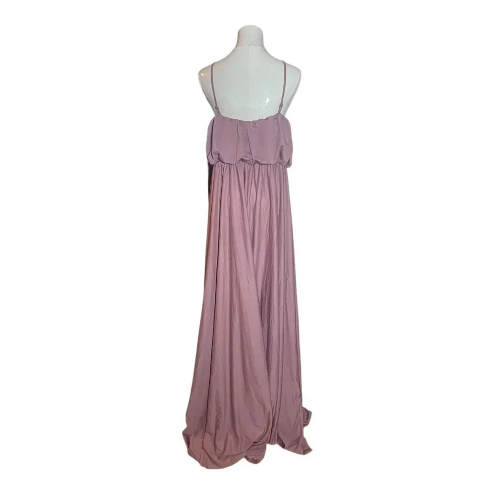 NWT ASOS Cami Plunge Rose Maxi Dress